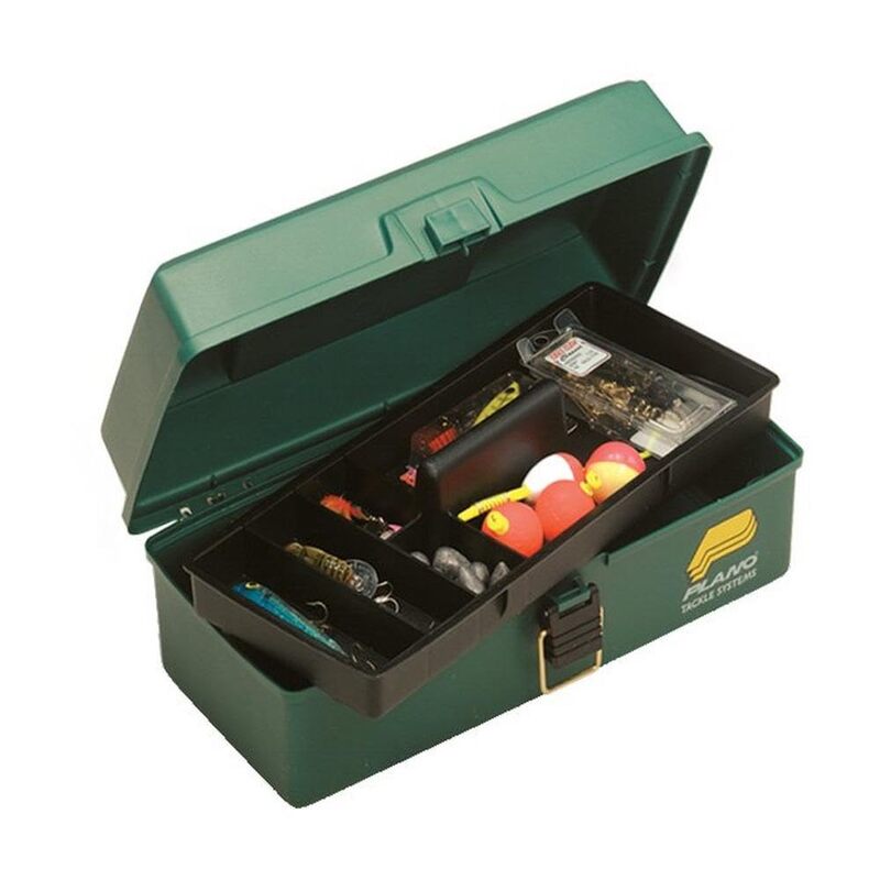 Plano One Tray Tackle Box, Dark Green Metallic