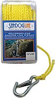 Sea-Dog 304206100YW-1 Polypropylene Anchor Line with Snap, 1/4" x 100' - Yellow