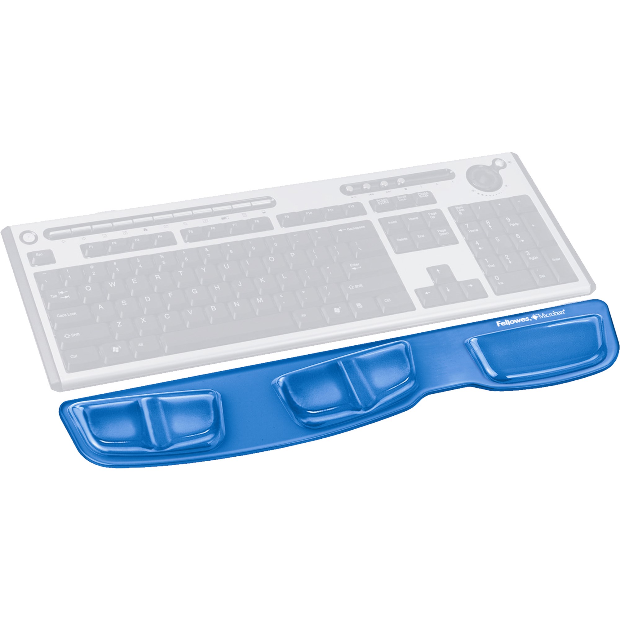 Fellowes Keyboard Palm Support Gel Cushion Blue