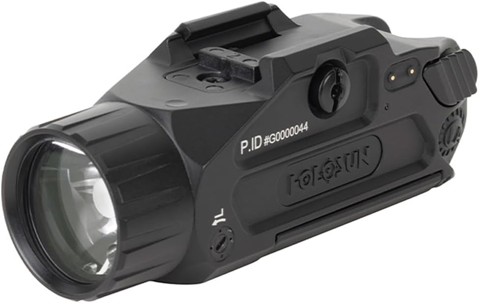 HOLOSUN P.ID Plus Pistol Mounted White Light with Visible Green Laser - High/Low Output Modes 900/450 Lumen Rechargeable