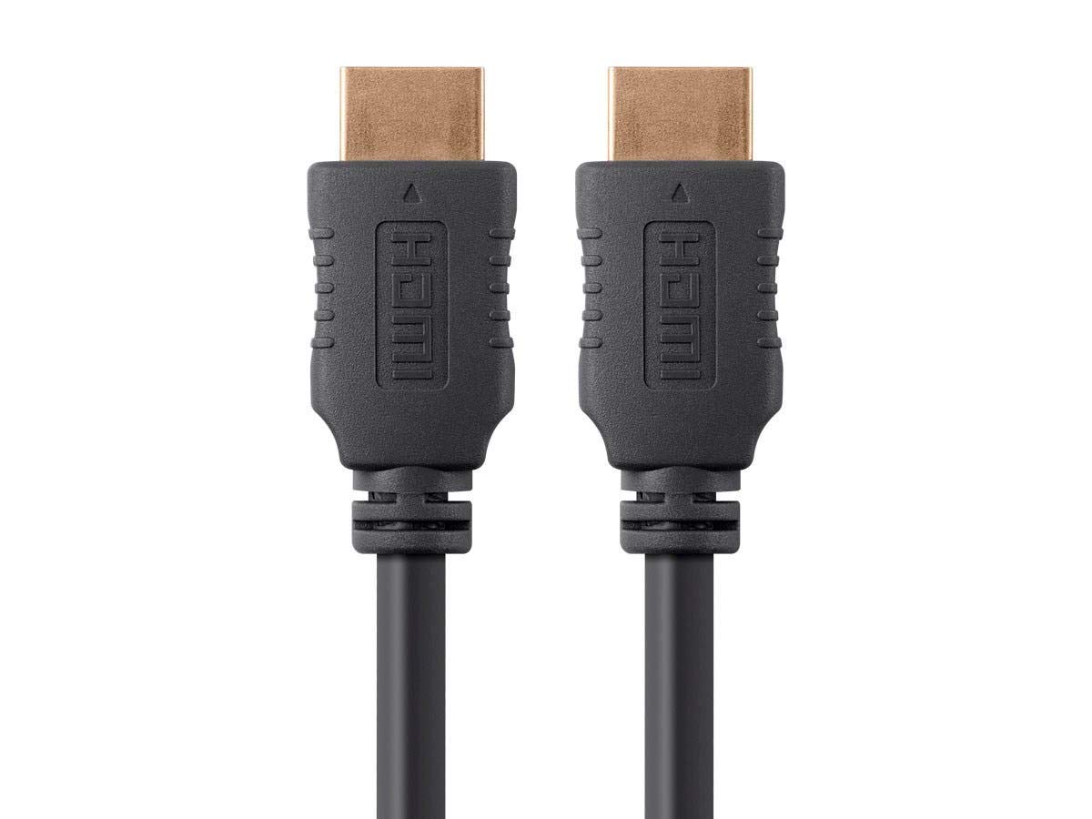 Monoprice 4K High Speed HDMI Cable - HDMI 2.0, 4K@60Hz, HDR, HDR10, Dolby Vision, 18Gbps, YUV 4:4:4, 28AWG - 6 Feet, Black