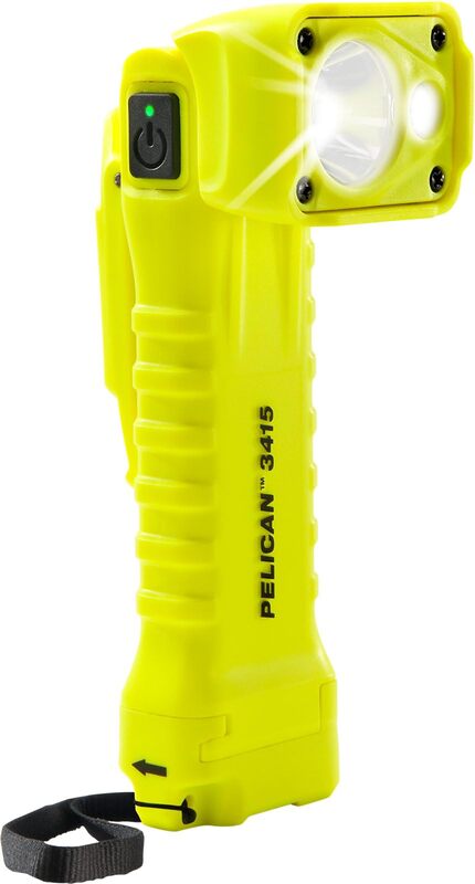 Pelican 3415M Right Angle LED Flashlight - Comes with Magnetic Clip (Yellow)