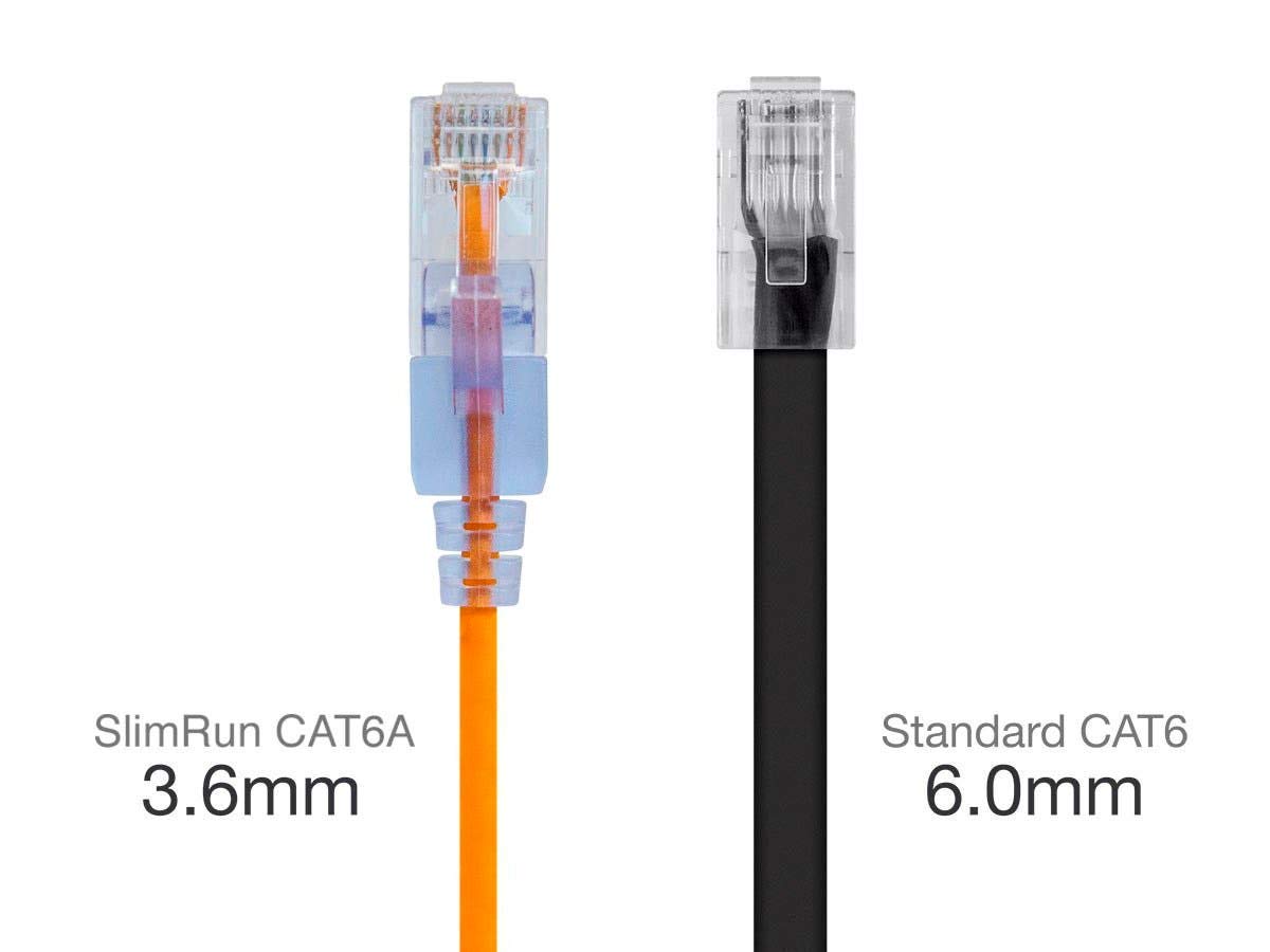 Monoprice SlimRun Cat6A Ethernet Patch Cable - 30AWG UTP Snagless RJ45 10G