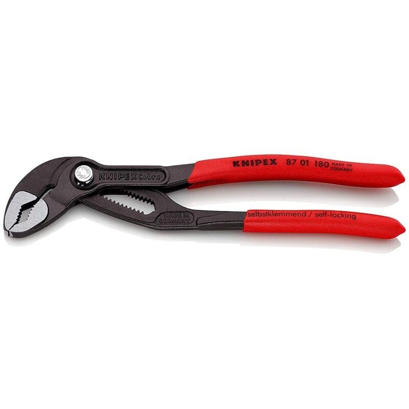 Knipex, 87 01 180, 7-1/4" Knipex Cobra Water Pump Pliers, Plastic Grip