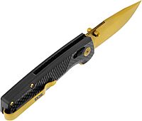SOG Terminus XR LTE Lightweight Everyday Carry Folding Knives with Pocket Clip| Cryo CPM S35VN Steel | XR Locking Mechanism Carbon/Gold