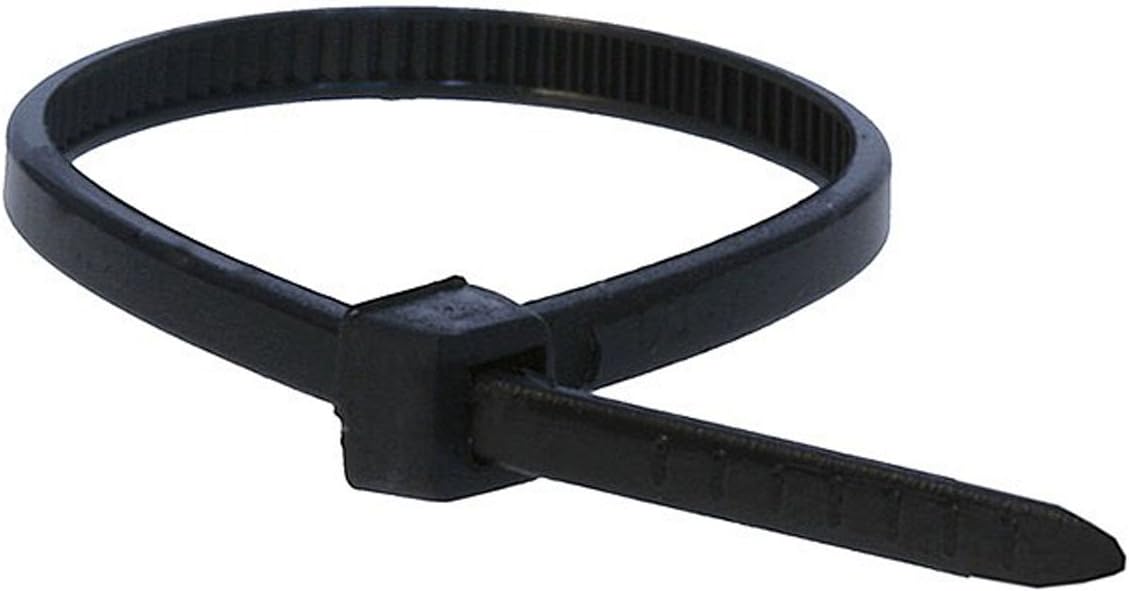 MONOPRICE Cable Ties 100-Piece Pack Nylon Zip Ties - Black