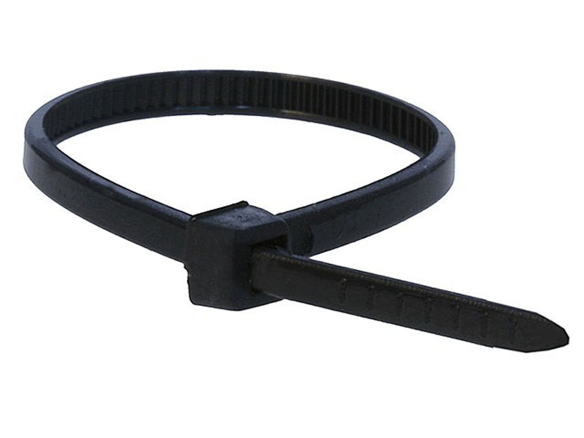 MONOPRICE Cable Ties 100-Piece Pack Nylon Zip Ties - Black