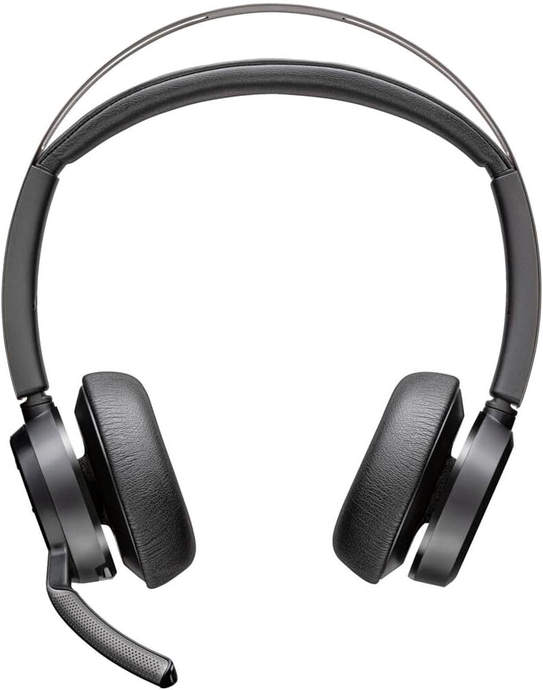Poly Voyager Focus 2, Headset, on-ear, Bluetooth, wireless, active noise canceling, USB-C via Bluetooth adapter, black