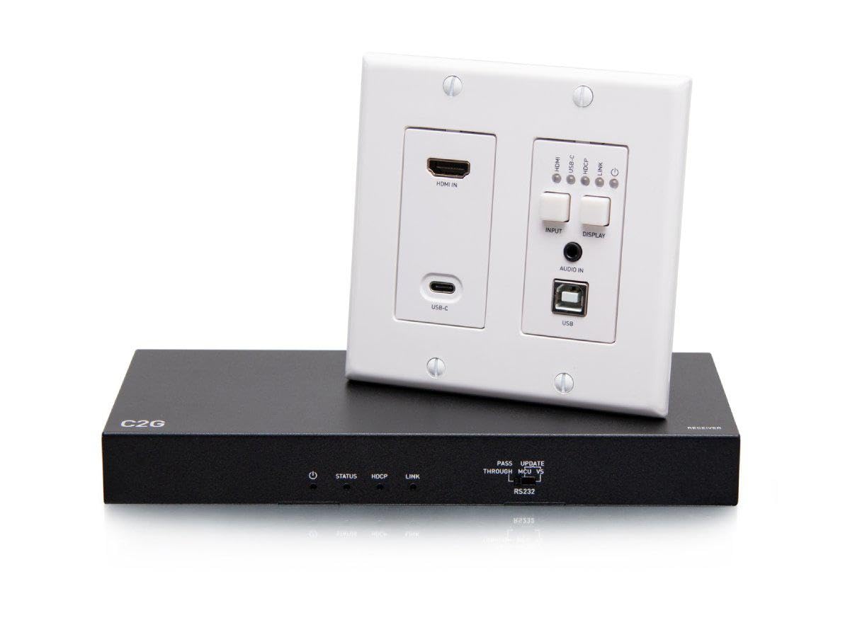 C2G HDBASET HDMI USBC 3.5M Wall Plate to Box