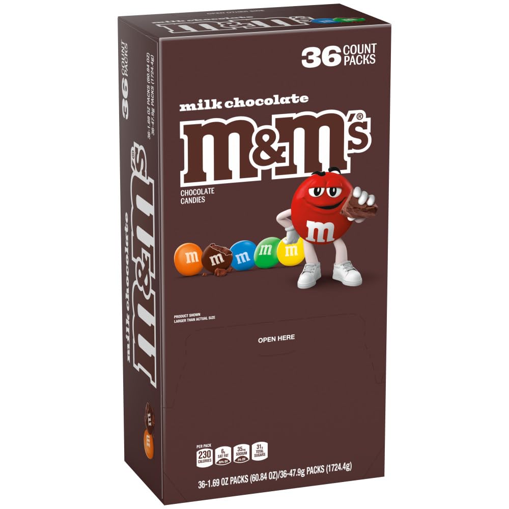 M&M'S Full-Size Chocolate Candy, Individually Wrapped Bulk Bags
