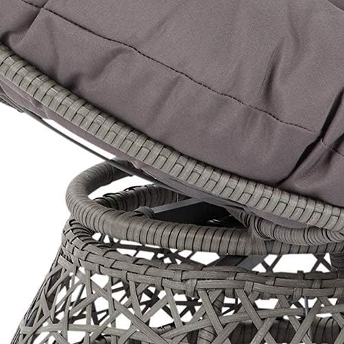 OSP Home Furnishings Wicker Papasan Chair with 360-Degree Swivel