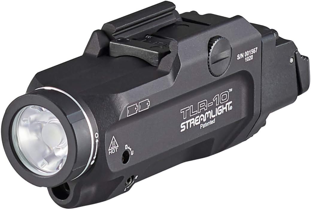 Streamlight 69470 TLR-10 Flex 1000-Lumen Rail-Mounted Tactical Weapon Light with Integrated Red Aiming Laser