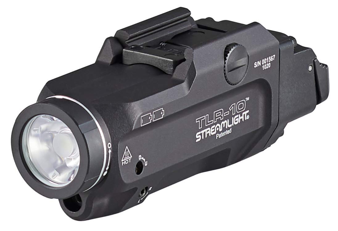Streamlight 69470 TLR-10 Flex 1000-Lumen Rail-Mounted Tactical Weapon Light with Integrated Red Aiming Laser