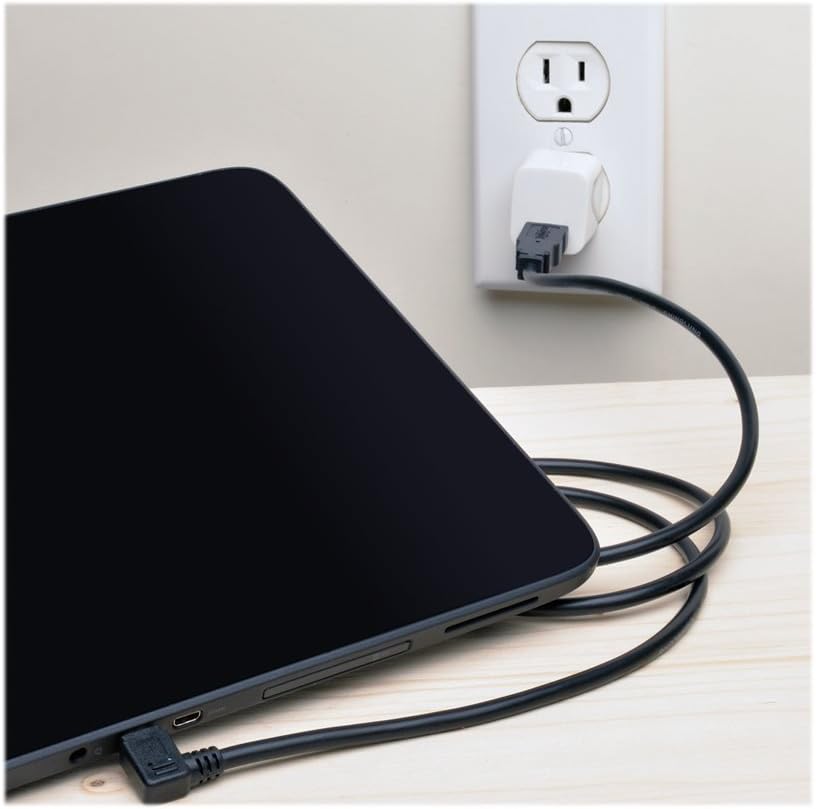 TRIPP LITE Reversible USB Charging Cable A to Right-Angle Micro B (UR05C-003-RB) - 3 ft, Black