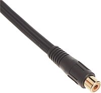 C2G Legrand RCA Female to Two RCA Male Signal Splitter Cable, Black RCA to RCA Splitter, 6 Inch Audio Stereo Y-Cable