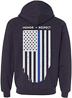 THIN BLUE LINE USA Full-Zip Hoodie - Honor & Respect