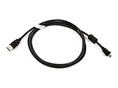 Monoprice 6-Feet USB 2.0 A Male to Mini-B 5pin Male 28/24AWG Cable with Ferrite Core (104931),Black