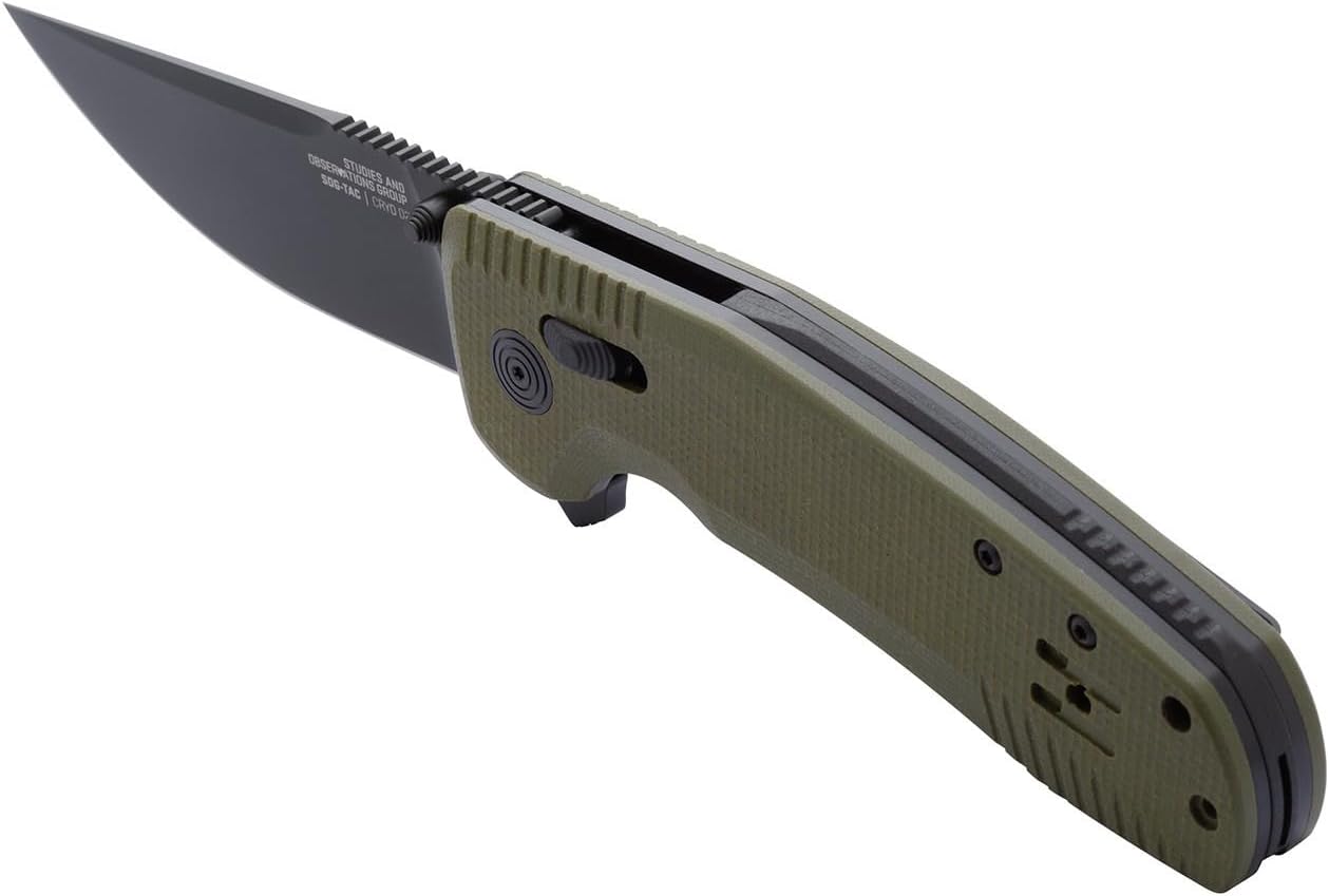 SOG TAC XR Professional Folding Knife | D2 Tool Steel & Ultra-Grip G10
