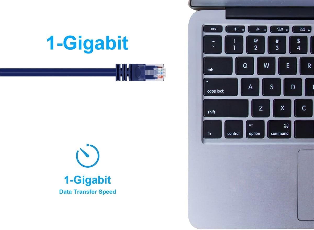 Monoprice Cat6 24AWG UTP Ethernet Patch Cable - Snagless RJ45, 550MHz, Pure Bare Copper