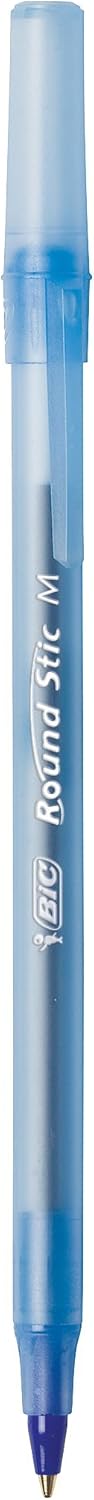 BIC Round Stic Xtra Life Blue Ballpoint Pens, Medium Point (1.0mm), 36-Count Pack of Bulk Pens