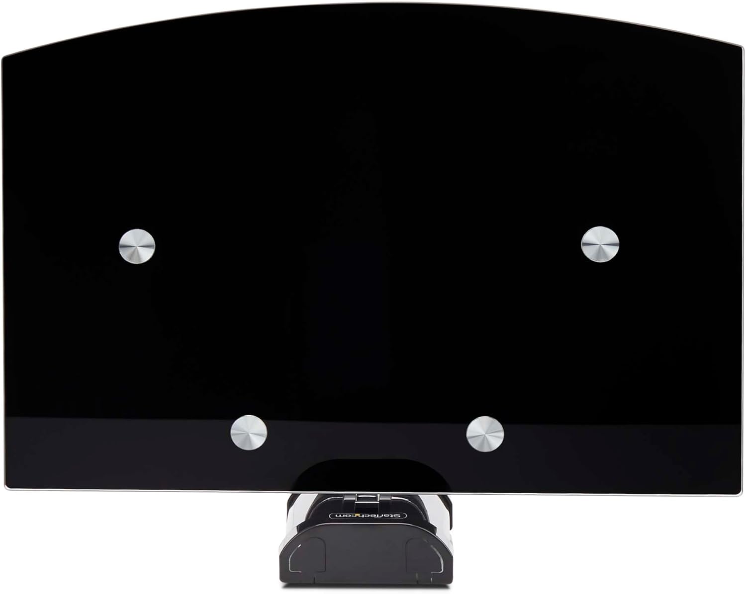 StarTech.com Floating Wall-Mounted AV Shelf, 5mm Black Tempered Glass, Adjustable Height