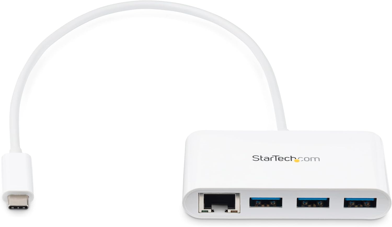 StarTech.com 3 Port USB C Hub withGigabit Ethernet USB Type C to 3 x USB-A Multi Port USB 3.0 Hub for MacBook Pro