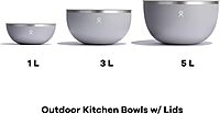 HYDRO FLASK Outdoor Kitchen Bowl - Stainless Steel Dinnerware Reusable Camping Mess Kit