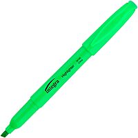 Integra Pen Style Fluorescent Highlighters - Chisel Marker Point Style - Green - 12 / Dozen