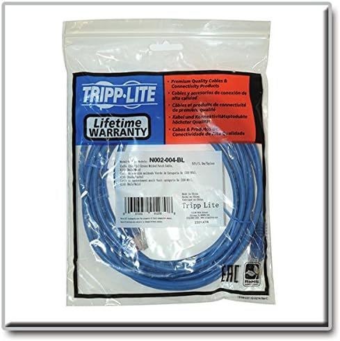 Eaton Tripp Lite Cat5e 350MHz Molded Patch Cable (RJ45 M/M) - Blue, 4-ft.(N002-004-BL)