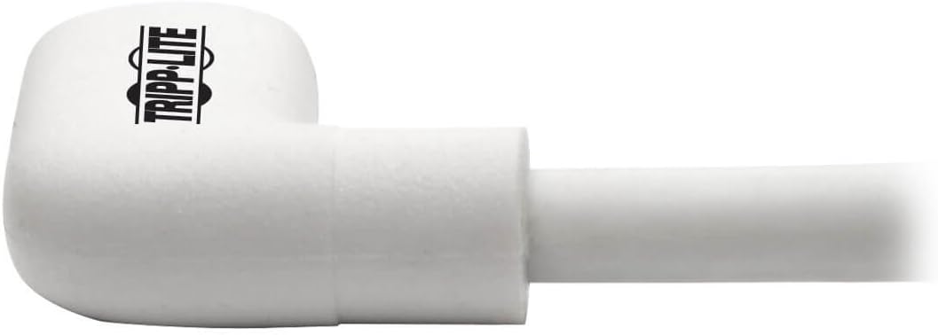 TRIPP LITE Right-Angle Lightning to USB Sync Charging Cable for iPhone iPad Apple White MFI Certified 3' (M100-003-LRA-WH)