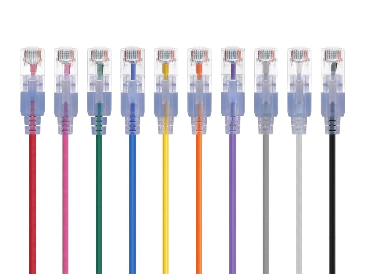 Monoprice SlimRun Cat6A Ethernet Patch Cable - 30AWG UTP Snagless RJ45 10G