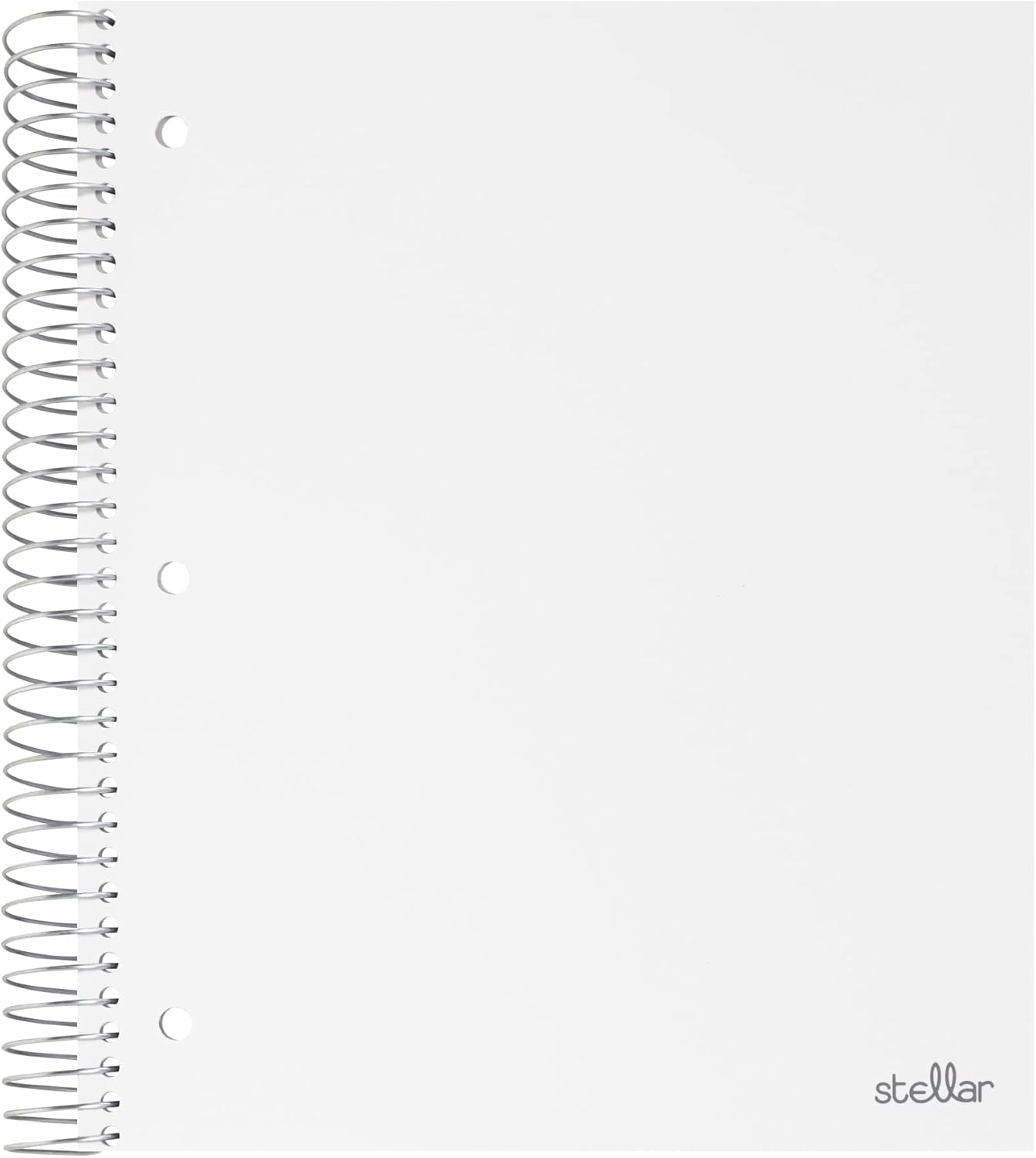 Office Depot® Brand Stellar Poly Notebook, 8 1/2" x 11", 3 Subject, College Ruled, 300 Pages (150 Sheets), White
