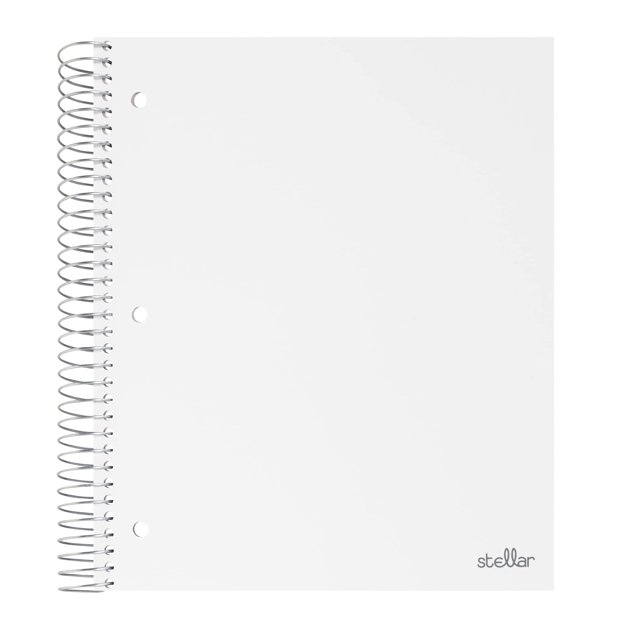 Office Depot® Brand Stellar Poly Notebook, 8 1/2" x 11", 3 Subject, College Ruled, 300 Pages (150 Sheets), White