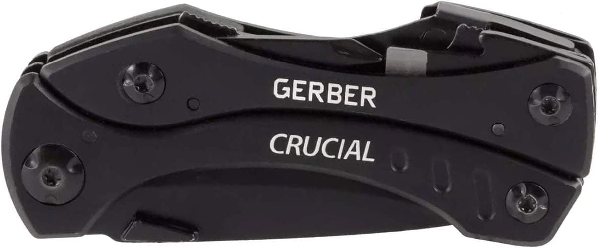 GERBER Crucial Multi-Tool - Black w/Pocket Clip & Strap Cutter [31-001518]