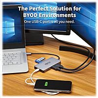 Tripp Lite USB-C Two-Monitor HDMI Laptop/Phone Docking Station, 4K @ 60 Hz (4:4:4), USB-A Hub, Gigabit Network Port, SD & MicroSD Memory Card, 100W USB-C Charging, 3-Year Warranty (U442-DOCK8G-GG)