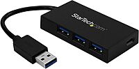 4 Port USB Hub - USB 3.0 - USB A to 3x USB A and 1x USB C - USB Port Expander