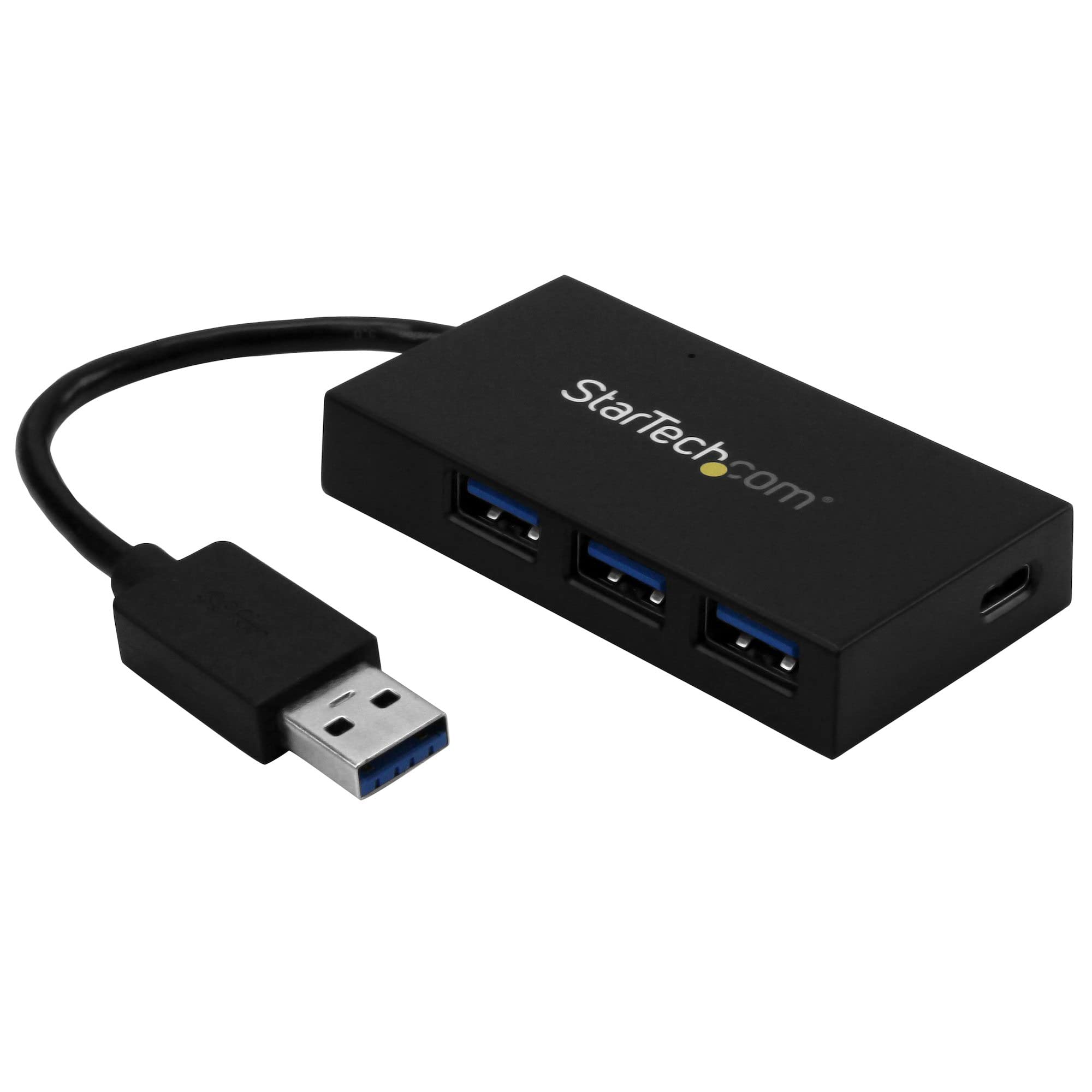 4 Port USB Hub - USB 3.0 - USB A to 3x USB A and 1x USB C - USB Port Expander