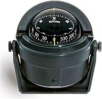 Ritchie Navigation B-81 Voyager Bracket Mount Combi-Dial Compass, Black, 3"
