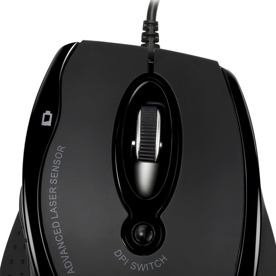ADESSO iMouse G2 - USB Ergonomic Optical Mouse Adjustable DPI, Black