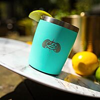 Toadfish Non-tipping 10oz Double-Wall Insulated Stainless Steel Rocks Tumbler with Easy-Slide Lid