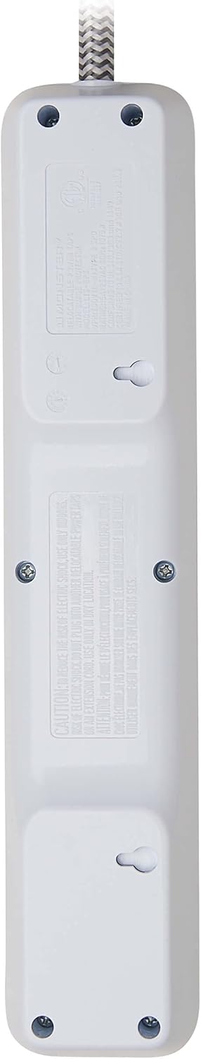 Tripp Lite Surge Protector Power Strip 7-Outlet with 2 USB Ports 6ft Cord White (TLP616USB)