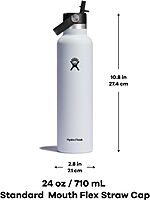 Hydro Flask Insulated Stainless Steel Water Bottle with Flex Straw Cap