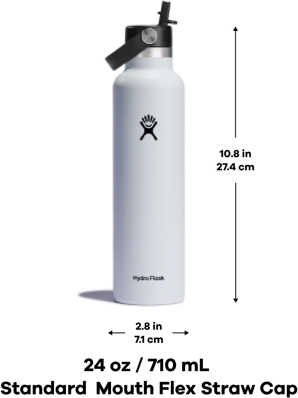 Hydro Flask Insulated Stainless Steel Water Bottle with Flex Straw Cap