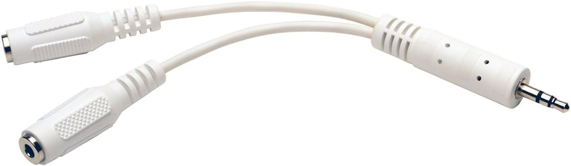 TRIPP LITE P313-06N-WH 3.5mm Mini Stereo Cable Adapter Y Splitter
