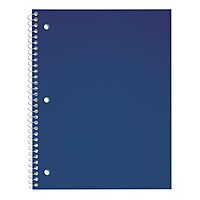 Just Basics® Poly Spiral Notebook, 8" x 10-1/2", 1 Subject, College Ruled, 70 Sheets, Assorted, Pack Of 6