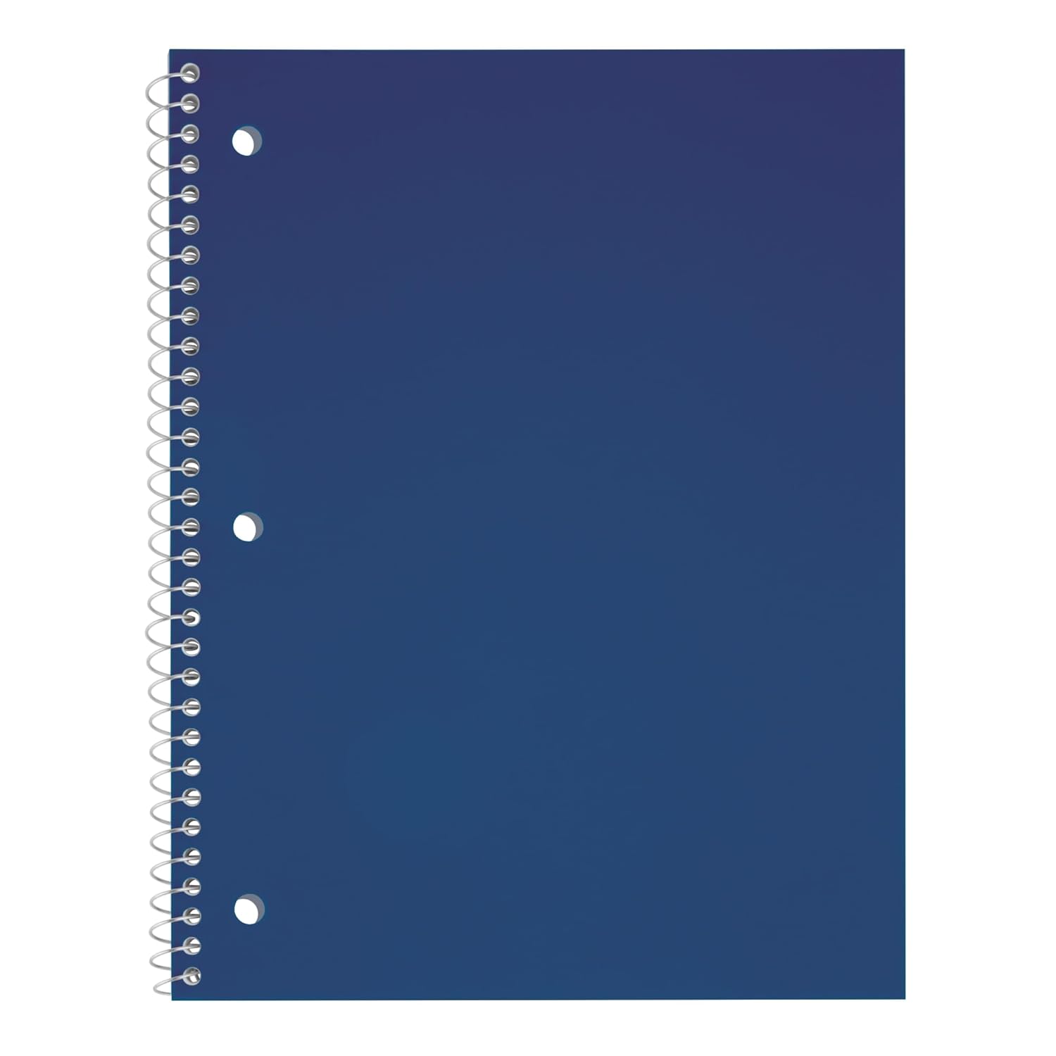 Just Basics® Poly Spiral Notebook, 8" x 10-1/2", 1 Subject, College Ruled, 70 Sheets, Assorted, Pack Of 6