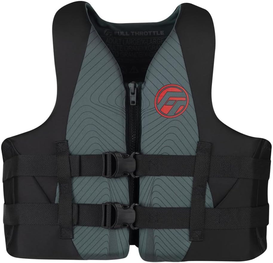 FULL THROTTLE Adult Rapid Dry Neoprene USCGA Life Jacket for Water Sports, PWC & Boats