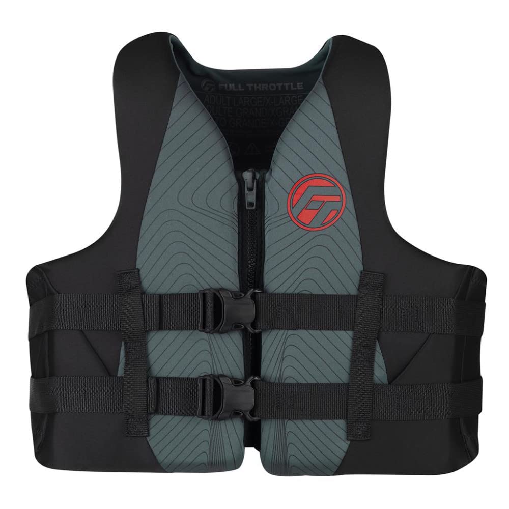 FULL THROTTLE Adult Rapid Dry Neoprene USCGA Life Jacket for Water Sports, PWC & Boats