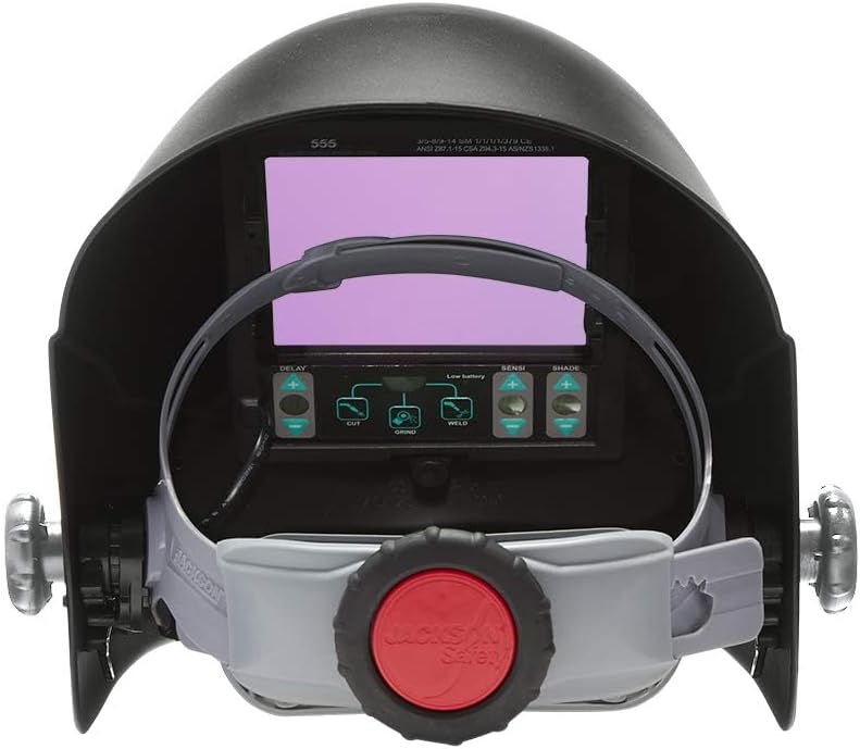 Jackson Safety TRANSLIGHT 555 + Premium Auto Darkening Helmet, Digital Control, 3.86" x 3.23" Viewing Area, 46250