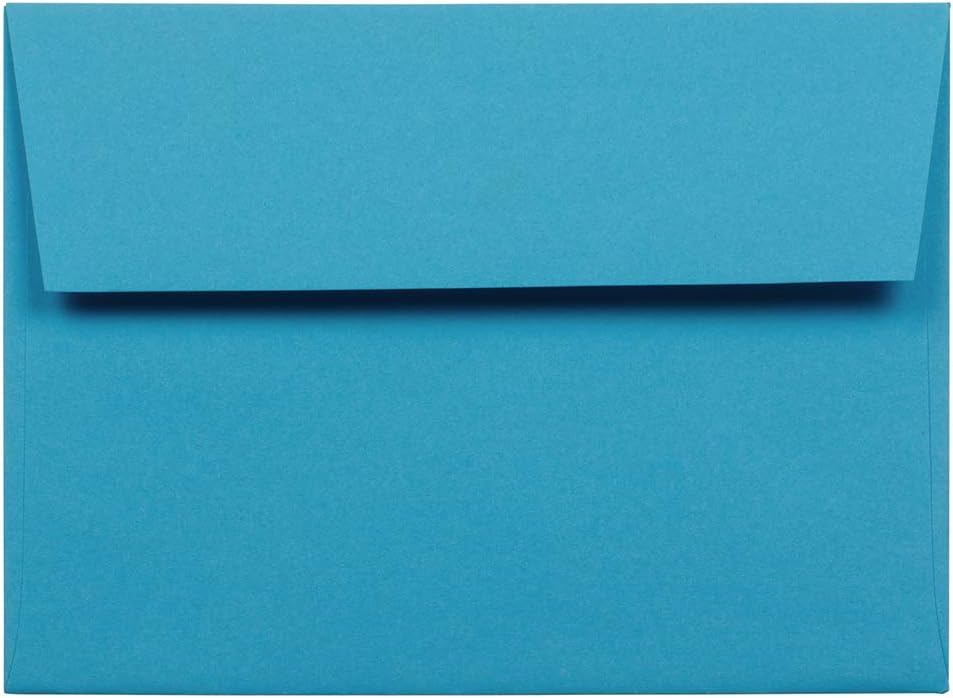 JAM Paper Blue Booklet Invitation Envelopes, Recycled, Gummed Seal